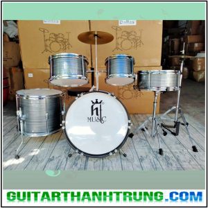 Bộ trống jazz HT Music trẻ em HT-J16 xám sọc