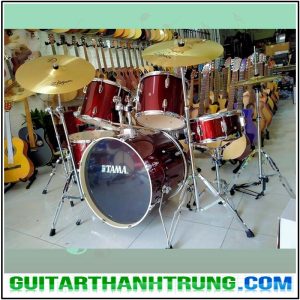 Dàn trống jazz hãng Tama đỏ bầm chơi show